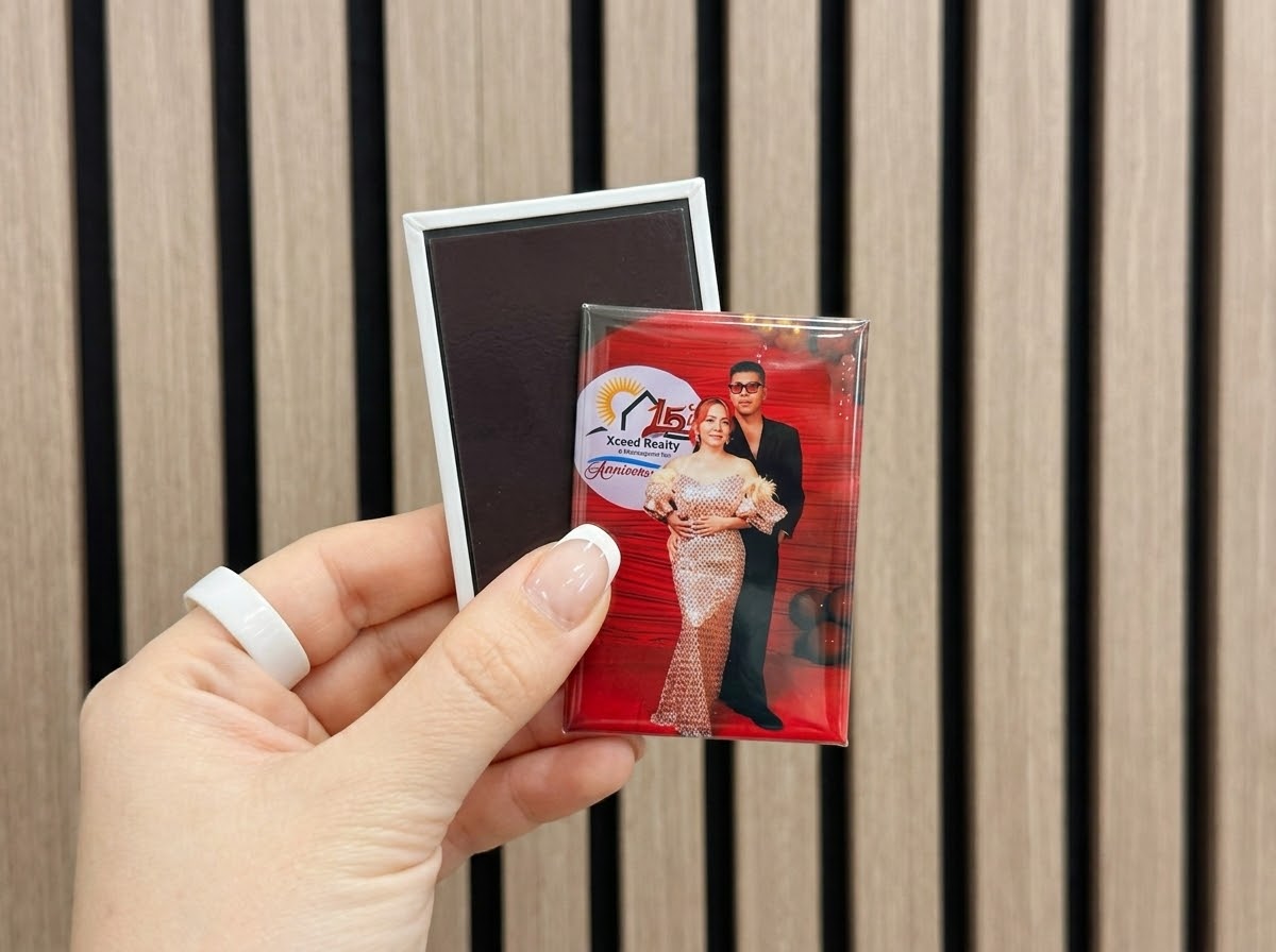 Customized Photo Ref Magnet | High-Gloss Rectangular Fridge Magnet (Personalized Gifts & Souvenirs)