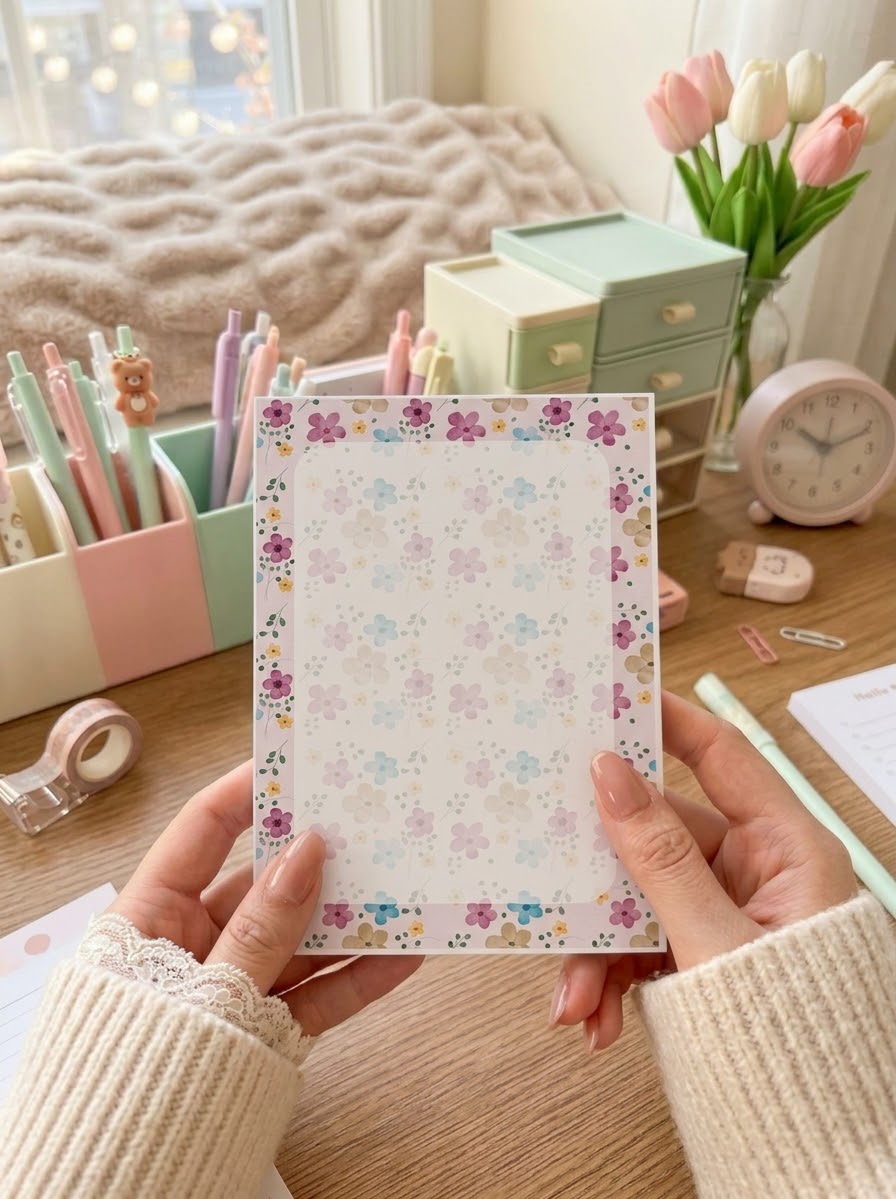 A6 Border Tear Away Pad | Aesthetic Desktop