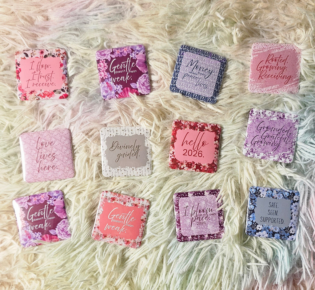 2026 Floral Square  Ref Magnets