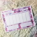 Floral Weekly Notepad Landscape A5