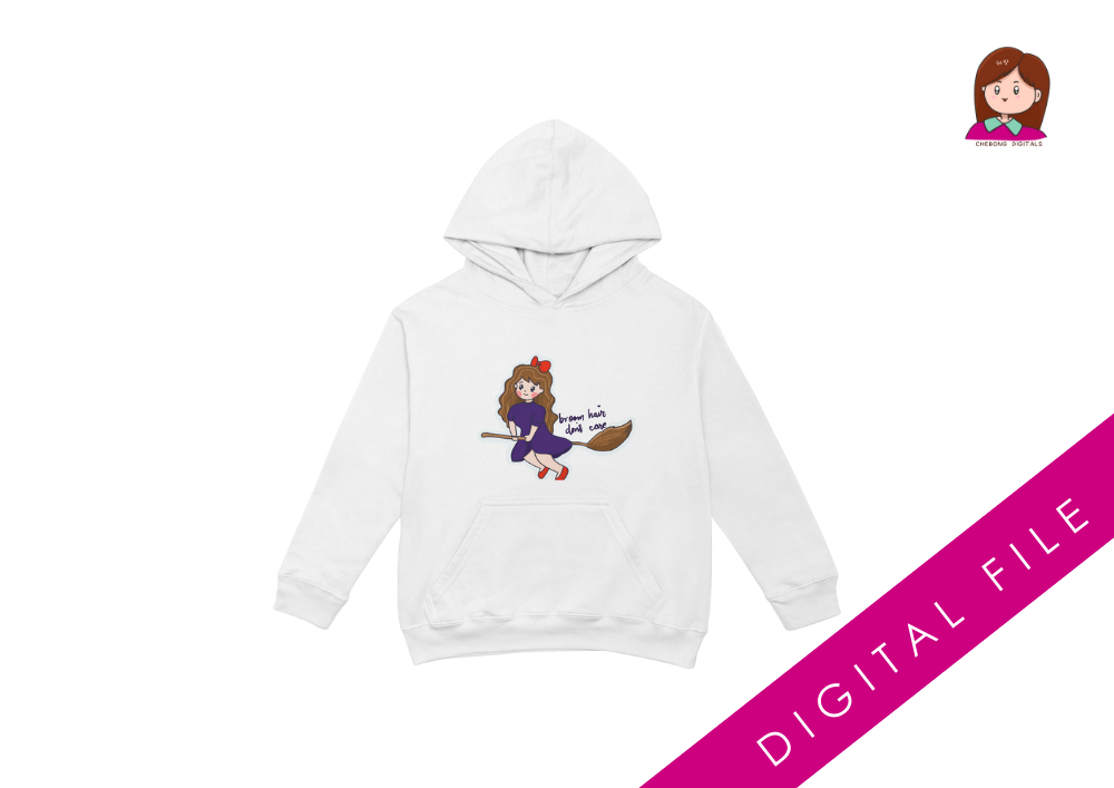 Hand-Drawn Witch and Ghost Clipart PNG