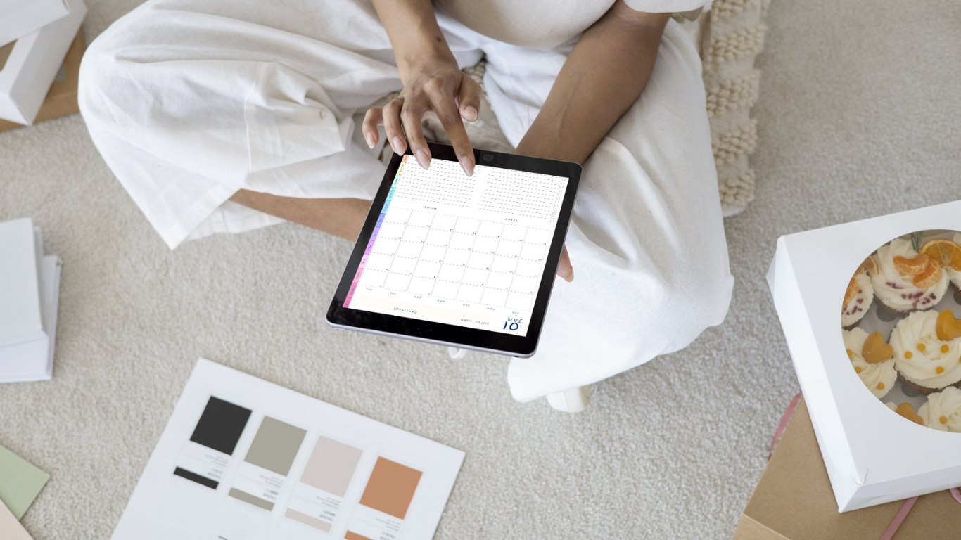 2026 Digital Planner (PDF Download) Clickable Monthly Tabs