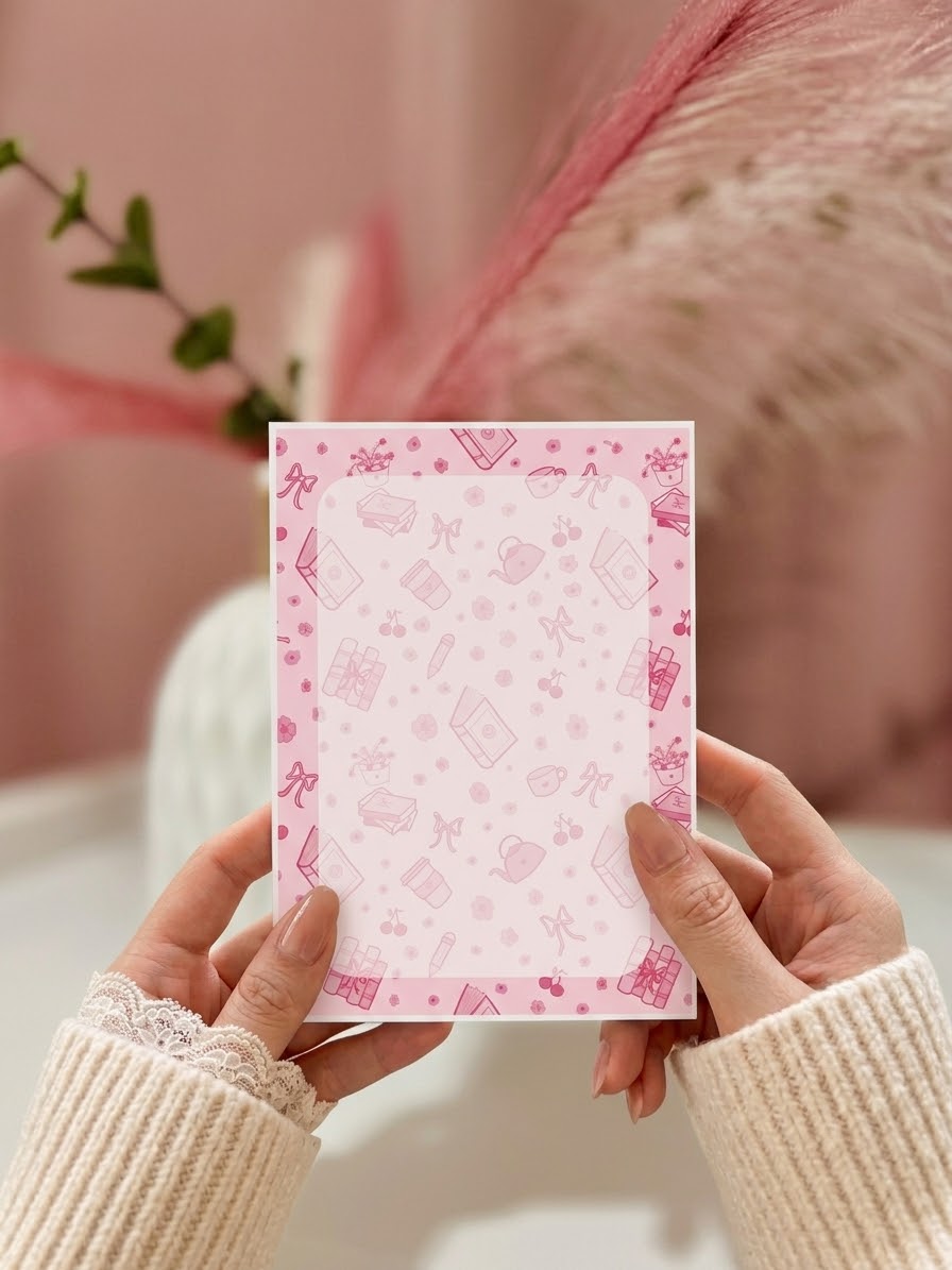 A6 Border Tear Away Pad | Aesthetic Desktop