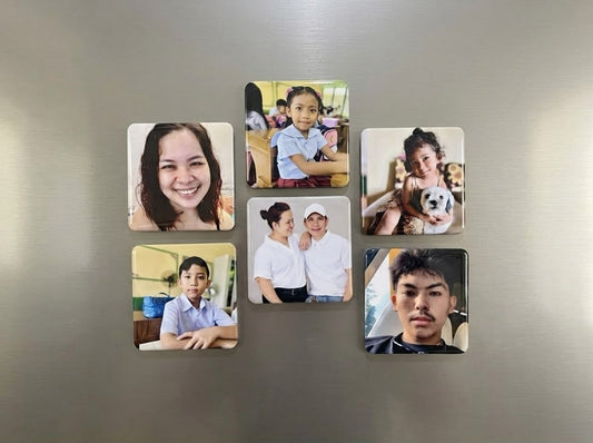 2x2 inch Square Custom Photo Magnets | Personalized Fridge Magnet Keepsake & Event Souvenir